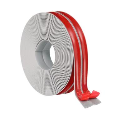 Imagem de PATIKIL Protetor de canto de parede de 4 cm x 9 m, protetor de borda autoadesivo de canto de parede, acabamento de moldagem flexível para bancada de teto, cinza