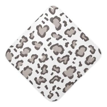Imagem de Toalhas de bebê com capuz ultra macias absorventes toalhas de banho de algodão musselina estampa de leopardo para recém-nascidos bebês 76 x 76 centímetros