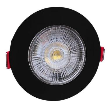 Imagem de Spot Led Redondo 5W Branco Frio 6500k Bivolt Preto - Avant