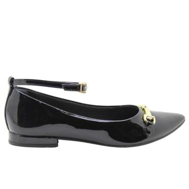 Imagem de Sapatilha Sua Cia Bico Fino Tira Slim Verniz Feminina