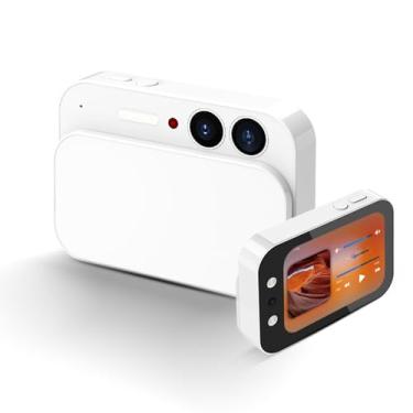 Imagem de Zopsc Câmera Digital 4K, Câmera HD de 64 MP Com Tela Sensível Ao Toque de 2,8 Polegadas, Design de Capa Deslizante, Filtros de Beleza, Bateria de 3600mAh (Branca)