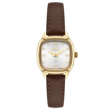 Imagem de Relógio Feminino Technos 2025LUQ/0X Quadrado Minimalista Couro