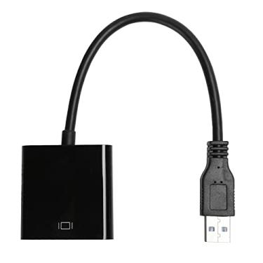 Imagem de Akozon Cabo Adaptador USB 3.0 para VGA - Conversor de áudio/vídeo 1920x1080 para 7/8/10 - Cabo USB VGA para Exibição Estendida