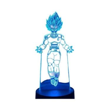 Imagem de Figura De Anime Dragon Ball Z Luminária LED 3D Goku Gohan Vegeta Broly