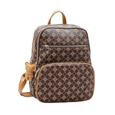 Imagem de Mochila Feminina Chenson 8485383 – Elemento Gráfico – Grande – Espaço para Notebook 14” – Impermeável – Cor Café