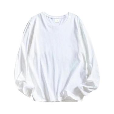 Imagem de Camisetas Femininas Brancas E Pretas De Algodão Com Gola Redonda E Man