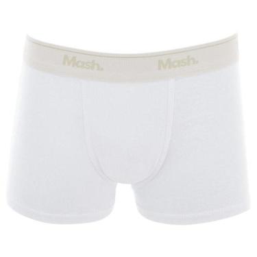 Imagem de Cueca Boxer Mash Infantil Lisa Algodão Elástico, Pp, Branco