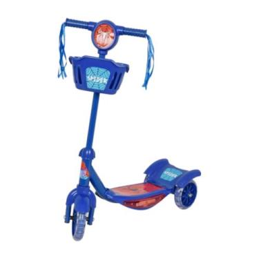 Imagem de Patinete Infantil C / Cesta Luz E Som Spider - HK Brinquedos