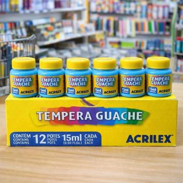 Imagem de Tinta Guache Acrilex 15ml  Caixa Fechada com 12 Unidades da Mesma Cor,