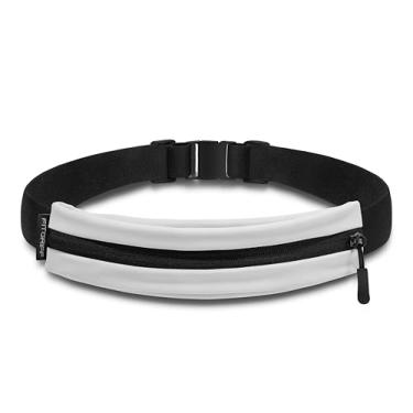 Imagem de Fitgriff Cinto de corrida V2 para homens e mulheres - Bolsa de corrida segura para telefone, chaves e itens essenciais - para todos os telefones celulares (branco)