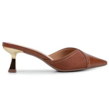 Imagem de Tamanco Feminino Bebecê Avelã Marrom - T3814-Feminino