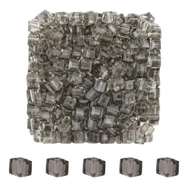 Imagem de Mandala Crafts Contas de cristal cinza de 6 mm – 300 contas de vidro facetadas para fabricação de joias, pulseiras, colares, brincos e contas