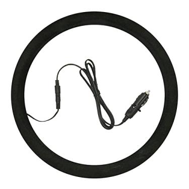 Imagem de ZJchao Capa do Volante, Capa do Volante Com Aquecimento Automático de 380 Mm de Diâmetro Aquecimento Rápido 100 120 ℉ Em 90 Segundos Proteção das Mãos para Dirigir Acessórios para