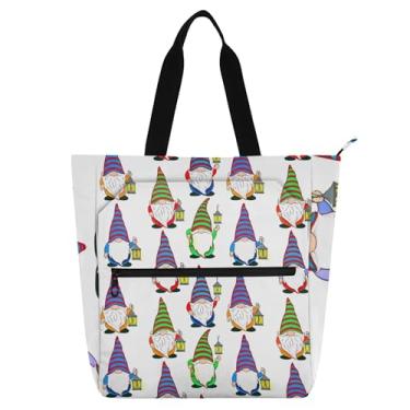 Imagem de Lindos sacos de trabalho de gnomos para mulheres, bolsa de lona, faculdade, escola, bolsas, carteiro, livros, presente