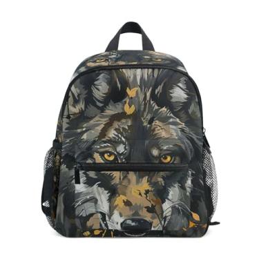 Imagem de Wolf Camouflage Simple Modern Kids Backpack with Whistle, Adjustable Chest Strap, Toddler Boys Backpack Lightweight & Compact for Ages 3-8