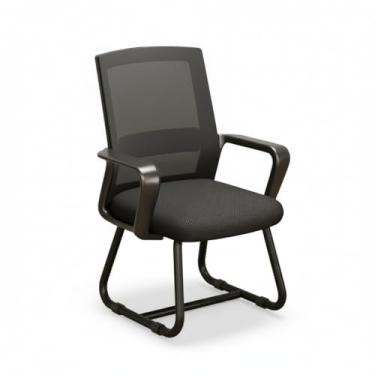 Imagem de Cadeira de escritório ergonômica com suporte lombar e encosto de malha respirável - ideal para casa e trabalho (pernas de cadeira velha - almofada de esponja - preta)