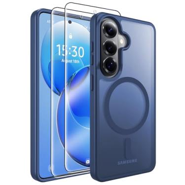 Imagem de MOZOTER Capa magnética para Samsung Galaxy S26 Plus, [compatível com MagSafe] [3,5 m militar à prova de quedas][2 protetores de tela] Capa traseira antiderrapante translúcida fina à prova de choque