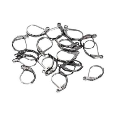 Imagem de Ganchos De Brinco De Aço Inoxidável Hipoalergênicos 50pcs, Fechos De J