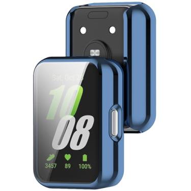 Imagem de Yrzper Capa protetora de tela para Samsung Galaxy Fit3 2024, capa protetora de smartwatch à prova de arranhões revestida de TPU macio para Samsung Galaxy Fit3 (SM-R390) (azul)