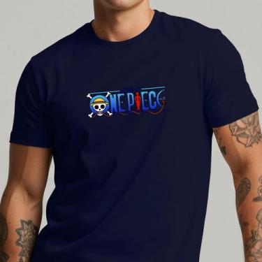 Imagem de Camiseta Masculina One Piece Anime Geek Básica Estilosa 100% Algodão -