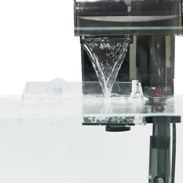 Imagem de Swirge Defletor de filtro de aquário com ventosa, controlador de fluxo de filtro de aquário ABS, acessório de tanque de peixes de fluxo lento quadrado para tanques de camarão Betta (transparente)