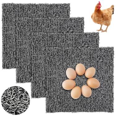 Imagem de kathson Almofadas de ninho de galinha laváveis e reutilizáveis, almofadas de plástico duráveis para galinheiros, tapetes internos e externos para galinha, pato e coelho, animais de estimação pequenos