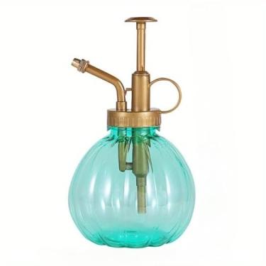 Imagem de Pulverizador de garrafa de abóbora de vidro transparente estilo vintage regador de plantas (verde)