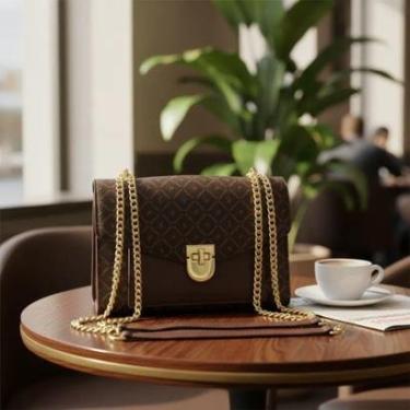 Imagem de Bolsa feminina alça corrente de ombro Pavão De Ouro-Feminino