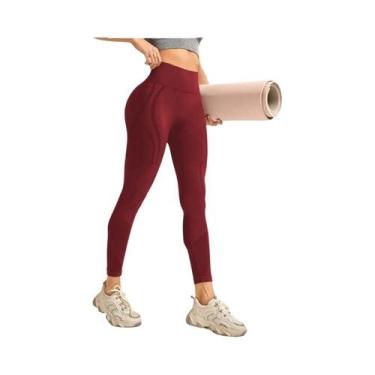 Imagem de Calças De Yoga Sem Costura De Cintura Alta Para Mulheres, Leggings De 