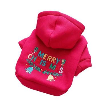 Imagem de Suéter Com Capuz Vermelho De Natal Para Cães E Gatos, Jumper De Outono