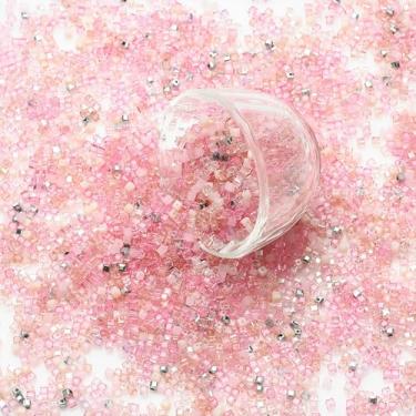 Imagem de YDJIANCAI 100 peças de contas de vidro de cristal cubo quadrado contas de vidro a granel para pulseira, brinco, colar, faça você mesmo, colar de artesanato, brinco para fazer joias (tamanho: 3 mm