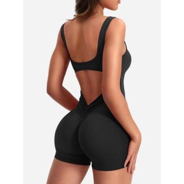 Imagem de Macacão De Yoga Sem Mangas Para Mulheres, Roupas De Fitness Para O Ver