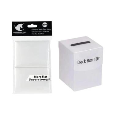 Imagem de Caixa De Cartas Fosca Tamanho Padrão Para Pokémon MTG TCG Com Divisóri