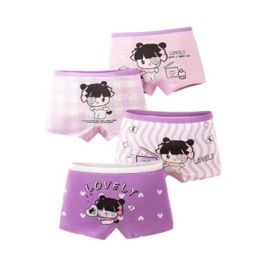 Imagem de Calcinhas Macias E Respiráveis Para Meninas Pacote Com 4 Peças Roupa Í