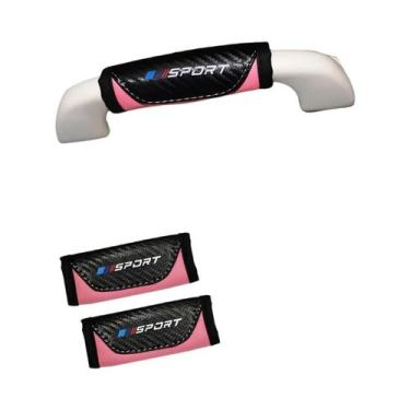 Imagem de Capa De Freio De Mão Para Carro Em Couro PU Fibra De Carbono Para Mulh