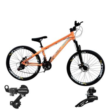 Imagem de Bicicleta 26 VikingX Tuff30 24v Cambios Shimano Pneu Slick Fino Preto1.50-Unissex
