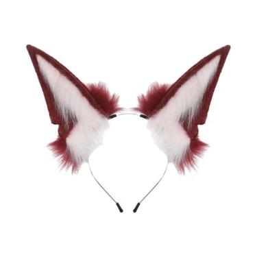 Imagem de Tiara De Pelo De Lobo E Raposa Feita À Mão Com Orelhas De Animal Para 