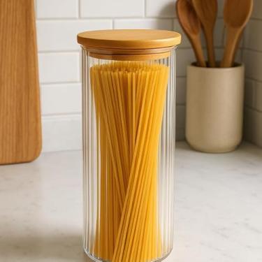 Imagem de Pote Porta Mantimento Redondo Bambu Alice 2100ml Vista Home