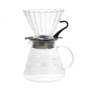 Imagem de Jarra de Café Vidro Borossilicato Resistente Calor com Filtro Vidro Sem Odor,Para Casa, Escritório, Amantes de Café(Kit Café V60)