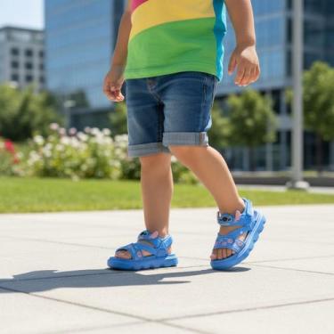 Imagem de Sandália Baby Disney Stitch Easy Plus Menina, 19, Azul