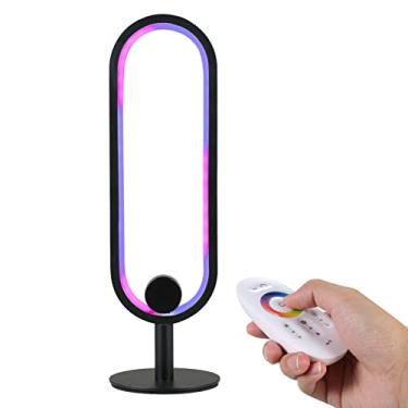 Imagem de Lâmpada de Mesa RGB com Controle Efeitos Iluminação Diversos Brilho Ajustável Regulável para Sala Estar Quarto Festa Casa Uso Diário