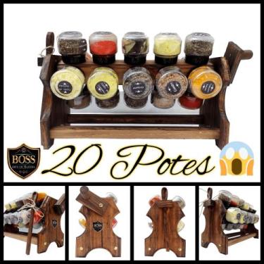 Imagem de Porta Temperos Giratório 20 Potes e Colher dosadora - Boss Arte em Mad