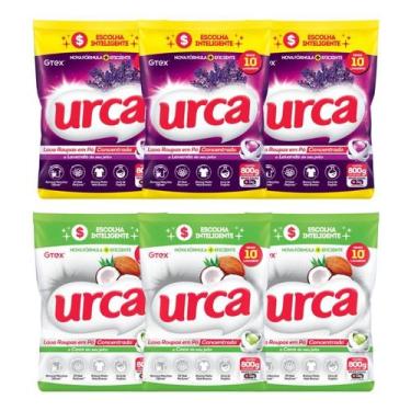 Imagem de Kit 3 Lava Roupas pó Concentrado Coco Urca Sachê 800g + 3 Lava Roupas 