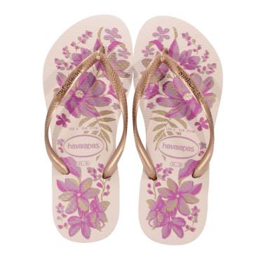 Imagem de Chinelo Havaianas Slim Organic Rosa/Dourado