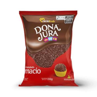 Imagem de Granulado Macio Decorativo Bolos Doces Chocolate 130g Dona Jura - Caca
