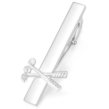 Imagem de HONEY BEAR Barra esportiva masculina com clipe de gravata para taco de bola de golfe para presente de tamanho normal 5,4 cm