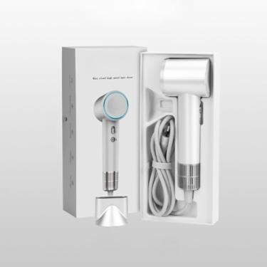 Imagem de Mini Secador de Cabelo Portátil com Íons Negativos - Alta Velocidade, Baixo Ruído e Secagem Rápida, Ideal para Viagens, Bolsa de Beleza e Uso Diário (Branco 127V)