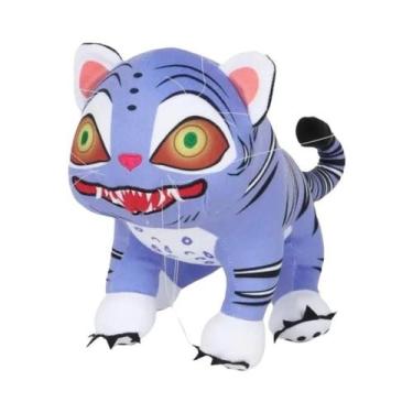 Imagem de Pelúcia Tigre Roxo Anime Kpop Demons Hunters, Monstro De 3 Olhos Com C