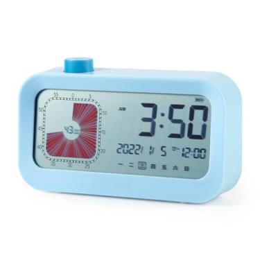 Imagem de Cronômetro Visual de Contagem Ascendente Descendente com Opções Tela LCD 12 Horas Exibição Semanal Operação Silenciosa para Ferramenta Gerenciamento Cozinha Ensino e Aprendizagem