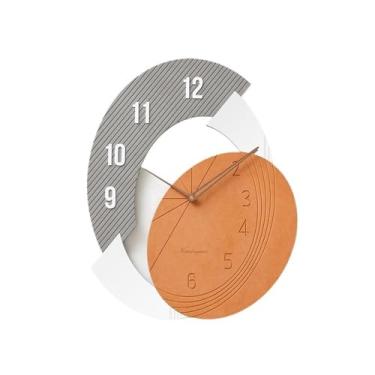 Imagem de Relógio nórdico luxuoso para casa sala de estar personalizado criatividade moderna simplicidade moda decoração de parede arte, 48 x 60 cm relógio de parede (laranja)